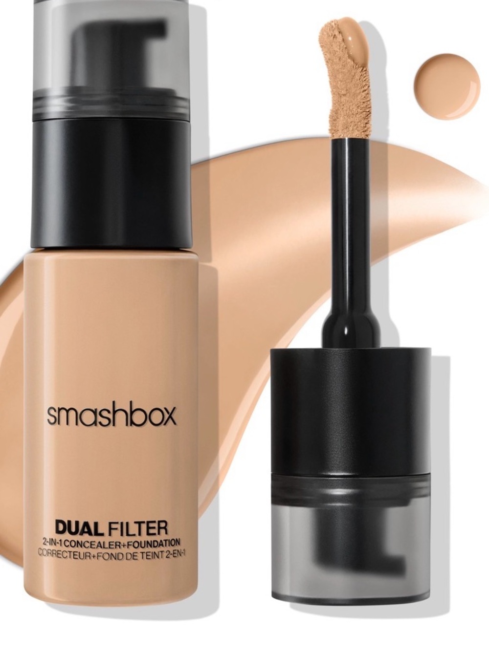 Smashbox Dual Filter 2-in-1 Concealer + Foundation - Light 10 Neutral- NWT